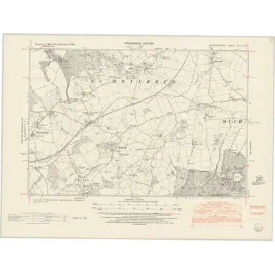 1944 Map of Herefordshire XLV.NW, 1953 Print