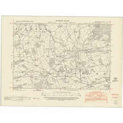 1944 Map of Herefordshire XLV.SW, 1952 Print