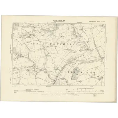 1903 Map of Herefordshire XLVI.NW, 1905 Print