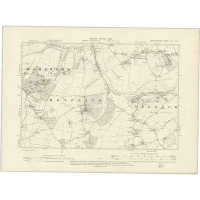 1903 Map of Herefordshire XLVI.SW, 1905 Print