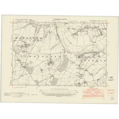 1948 Map of Herefordshire XLVI.SW, 1952 Print