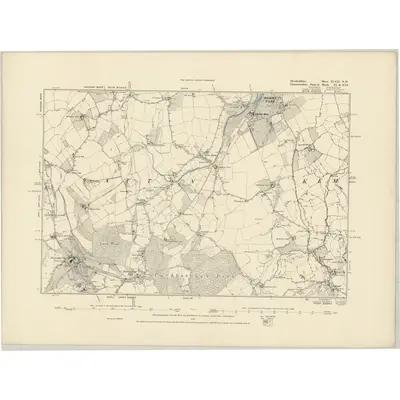 1882 Map of Herefordshire XLVII.NW, 1887 Print