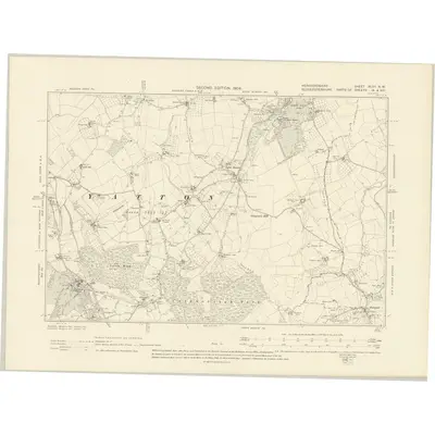 1903 Map of Herefordshire XLVII.NW, 1904 Print