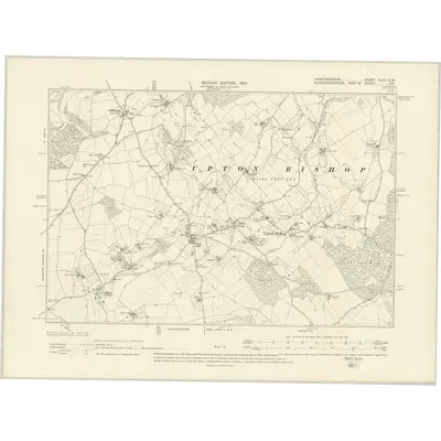 1903 Map of Herefordshire XLVII.SW, 1905 Print