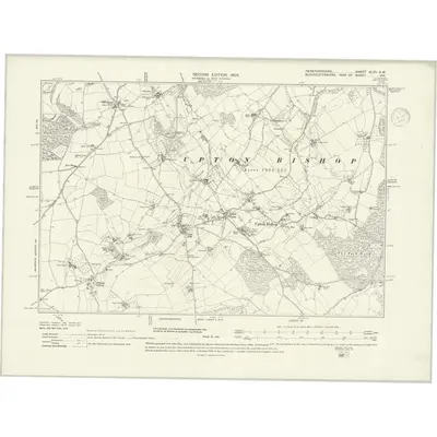 1903 Map of Herefordshire XLVII.SW, 1937 Print