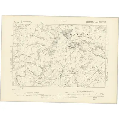1902 Map of Herefordshire XV.SW, 1905 Print