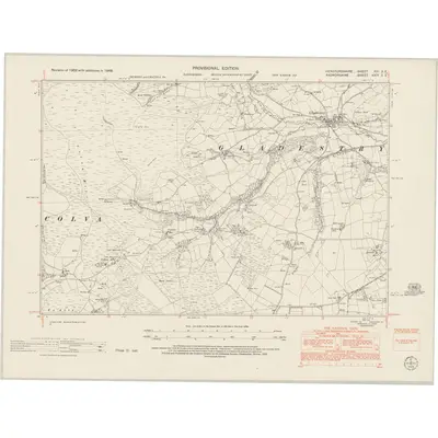 1948 Map of Herefordshire XVI.SE, 1953 Print