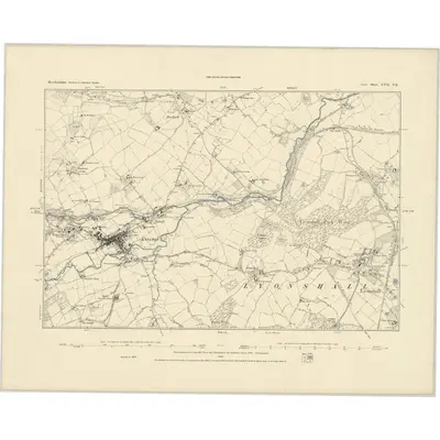 1885 Map of Herefordshire XVII.NE, 1886 Print