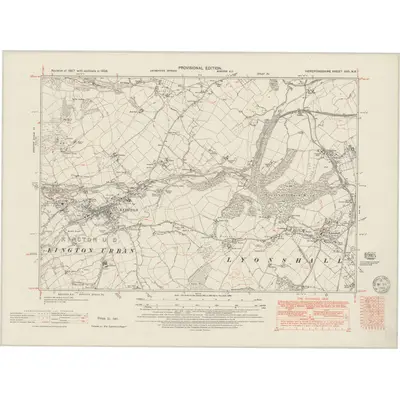 1938 Map of Herefordshire XVII.NE, 1949 Print