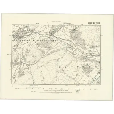 1885 Map of Herefordshire XVII.NW, 1888 Print