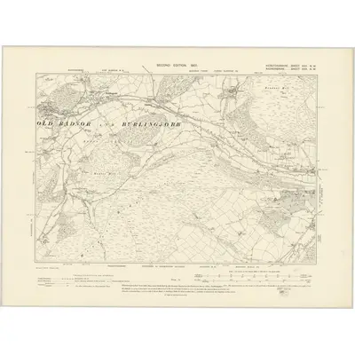 1902 Map of Herefordshire XVII.NW, 1905 Print