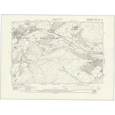 1927 Map of Herefordshire XVII.NW, 1930 Print