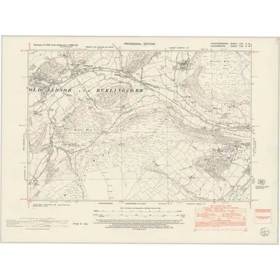 1948 Map of Herefordshire XVII.NW, 1953 Print