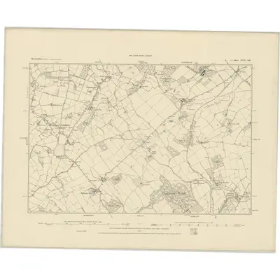 1885 Map of Herefordshire XVII.SE, 1886 Print