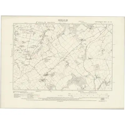 1927 Map of Herefordshire XVII.SE, 1930 Print