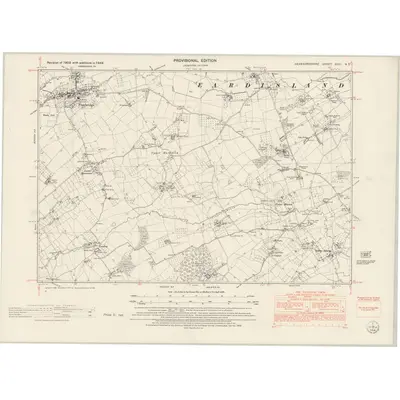 1949 Map of Herefordshire XVIII.NE, 1953 Print