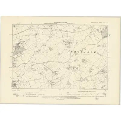 1902 Map of Herefordshire XVIII.NW, 1904 Print