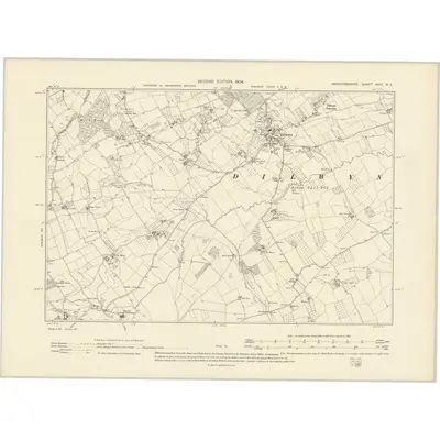 1902 Map of Herefordshire XVIII.SE, 1904 Print