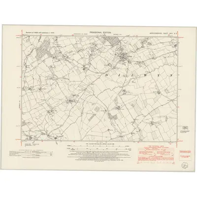 1945 Map of Herefordshire XVIII.SE, 1953 Print