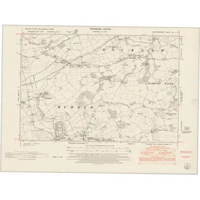 1949 Map of Herefordshire XX.NW, 1953 Print
