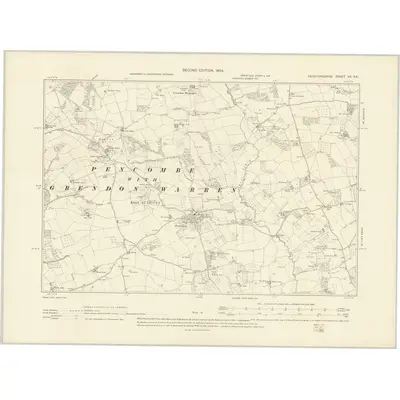 1902 Map of Herefordshire XX.SE, 1904 Print