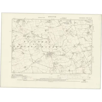 1926 Map of Herefordshire XX.SE, 1930 Print