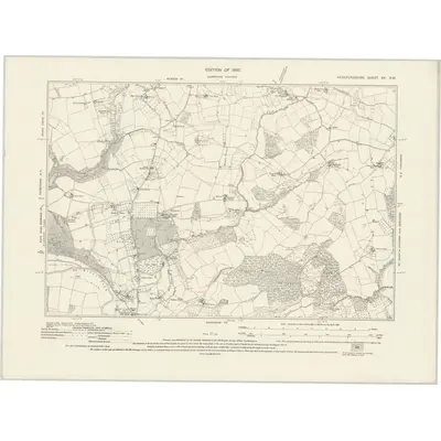 1927 Map of Herefordshire XX.SW, 1930 Print