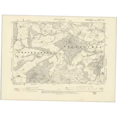 1902 Map of Herefordshire XXI.NE, 1905 Print