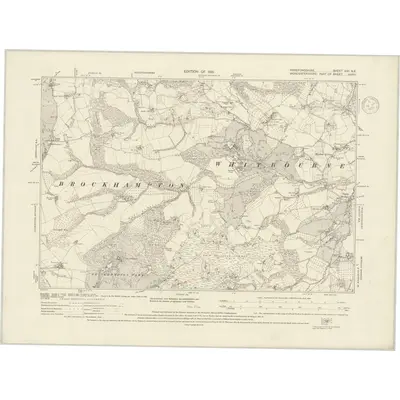 1926 Map of Herefordshire XXI.NE, 1937 Print