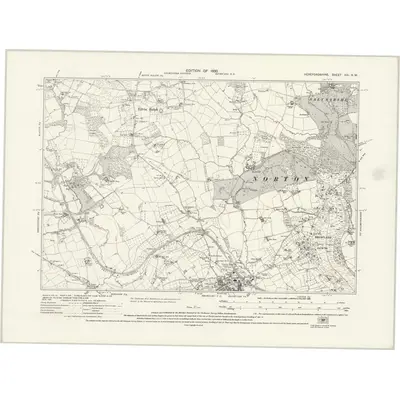 1926 Map of Herefordshire XXI.NW, 1930 Print