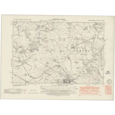 1938 Map of Herefordshire XXI.NW, 1949 Print