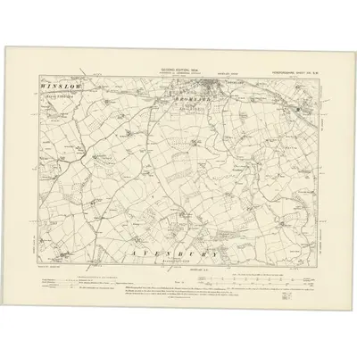 1902 Map of Herefordshire XXI.SW, 1904 Print
