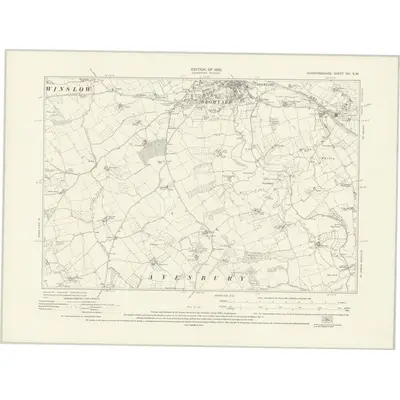 1926 Map of Herefordshire XXI.SW, 1930 Print
