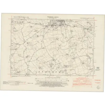 1948 Map of Herefordshire XXI.SW, 1953 Print