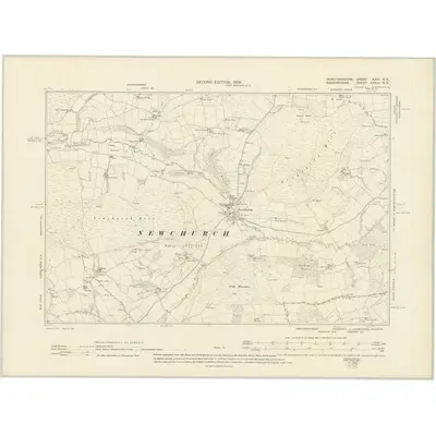1902 Map of Herefordshire XXIII.NE, 1905 Print