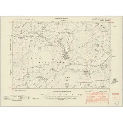 1948 Map of Herefordshire XXIII.NE, 1952 Print