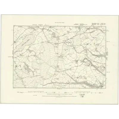 1887 Map of Herefordshire XXIII.SE, 1888 Print
