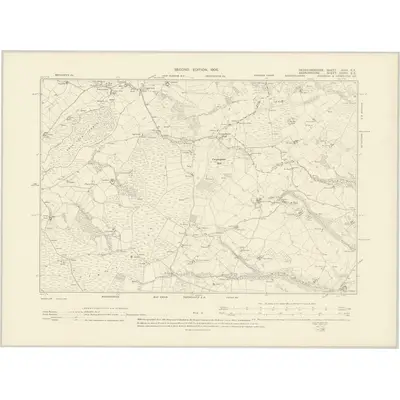 1902 Map of Herefordshire XXIII.SE, 1905 Print