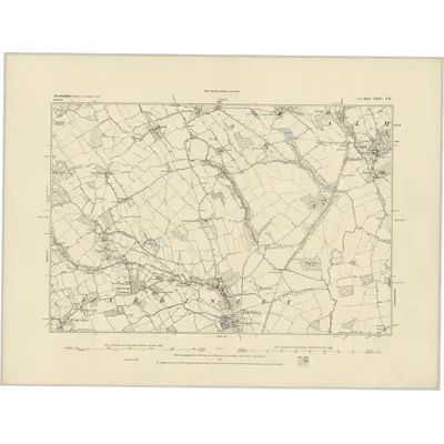 1885 Map of Herefordshire XXIV.NE, 1886 Print