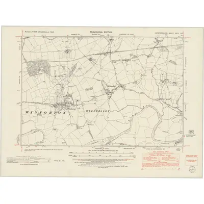 1945 Map of Herefordshire XXIV.SE, 1953 Print