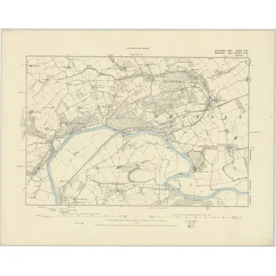 1886 Map of Herefordshire XXIV.SW, 1887 Print
