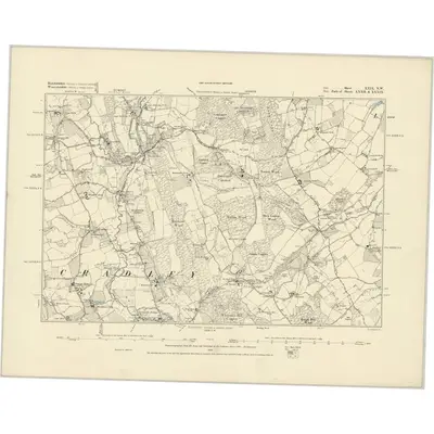 1884 Map of Herefordshire XXIX.NW, 1886 Print