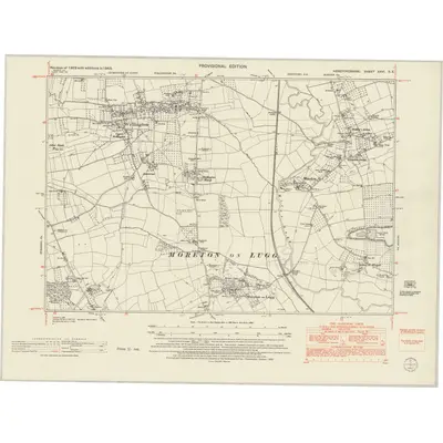 1945 Map of Herefordshire XXVI.SE, 1952 Print