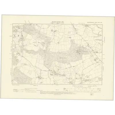 1902 Map of Herefordshire XXVI.SW, 1905 Print