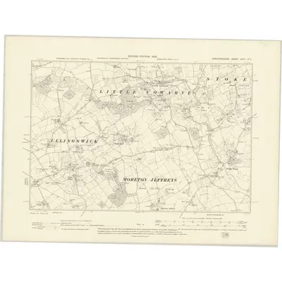 1902 Map of Herefordshire XXVII.NE, 1905 Print