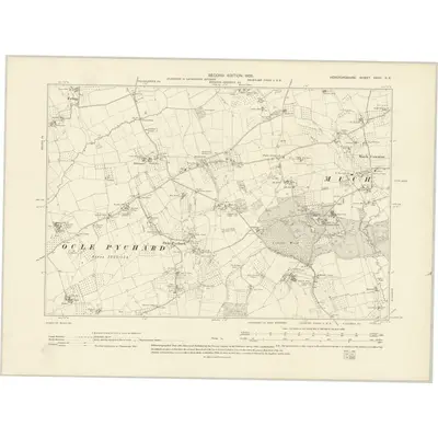1902 Map of Herefordshire XXVII.SE, 1905 Print