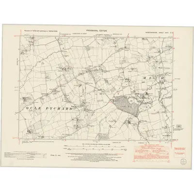 1945 Map of Herefordshire XXVII.SE, 1953 Print