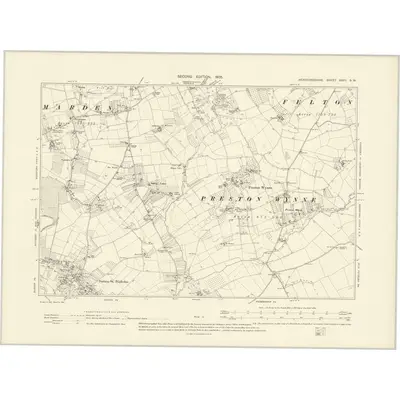 1902 Map of Herefordshire XXVII.SW, 1905 Print