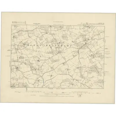 1884 Map of Herefordshire XXVIII.NE, 1886 Print