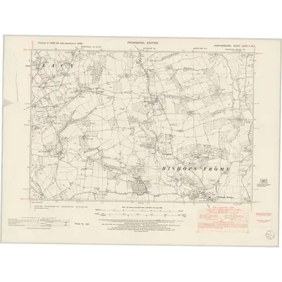 1948 Map of Herefordshire XXVIII.NW, 1953 Print